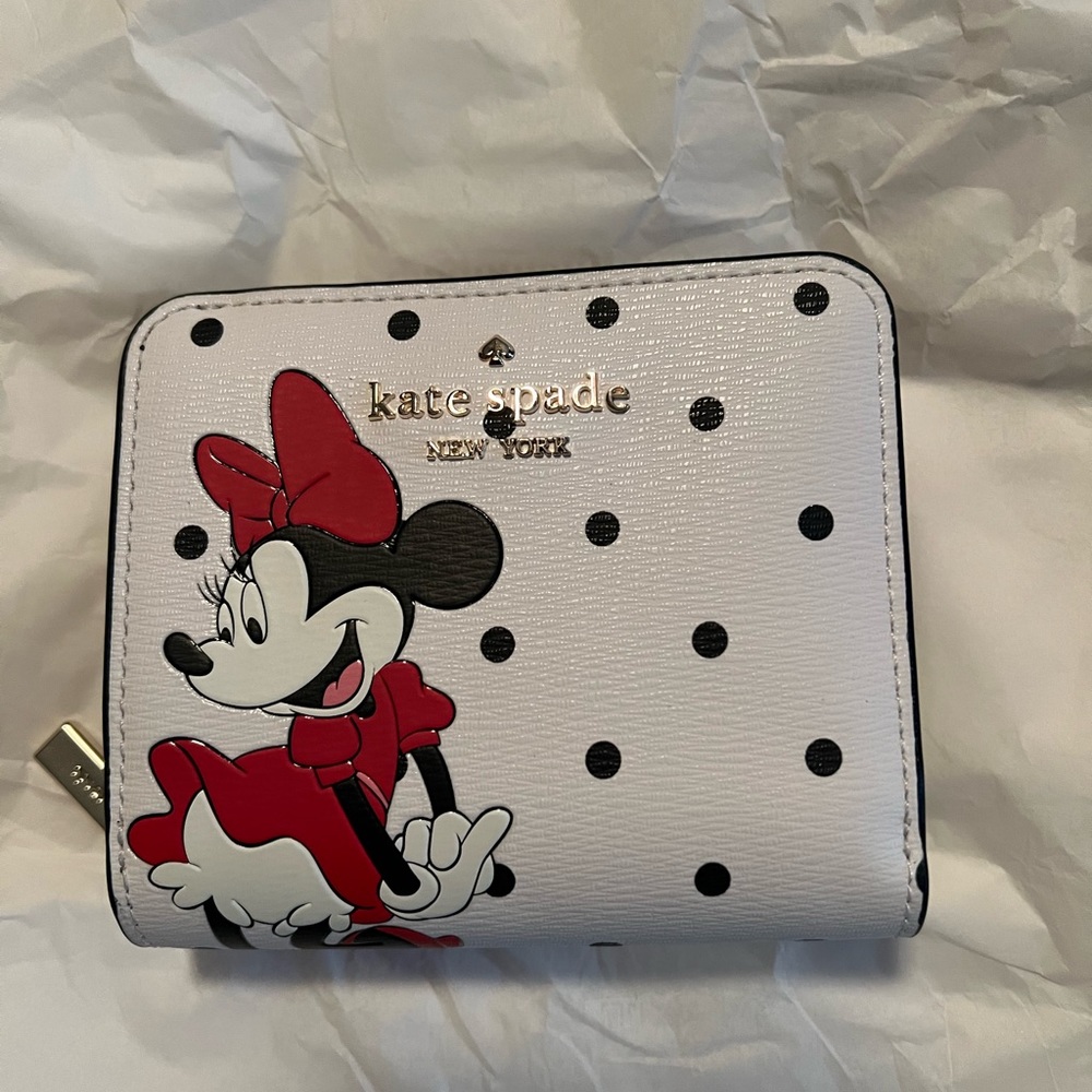 Disney X Kate Spade New York Minnie Mouse Zip Around Wallet. NWOT